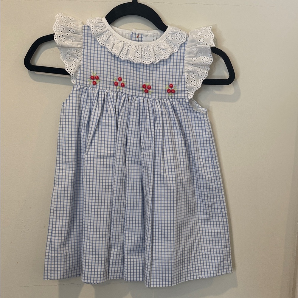 Charming Kids Dress with Cherry Details